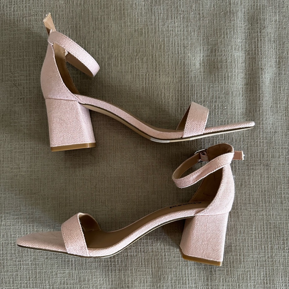 Abound Pink Block Heel Sandals with Ankle Strap